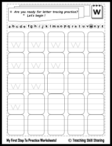 HANDWRITING PATTERNS: Practicing and Tracing The Dotted Letter From W ...