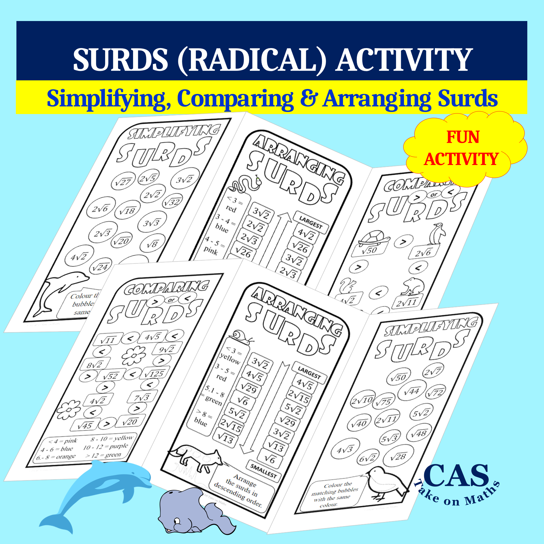 Square Numbers 1 to 16 & Square Roots Fun Activity | Made By Teachers