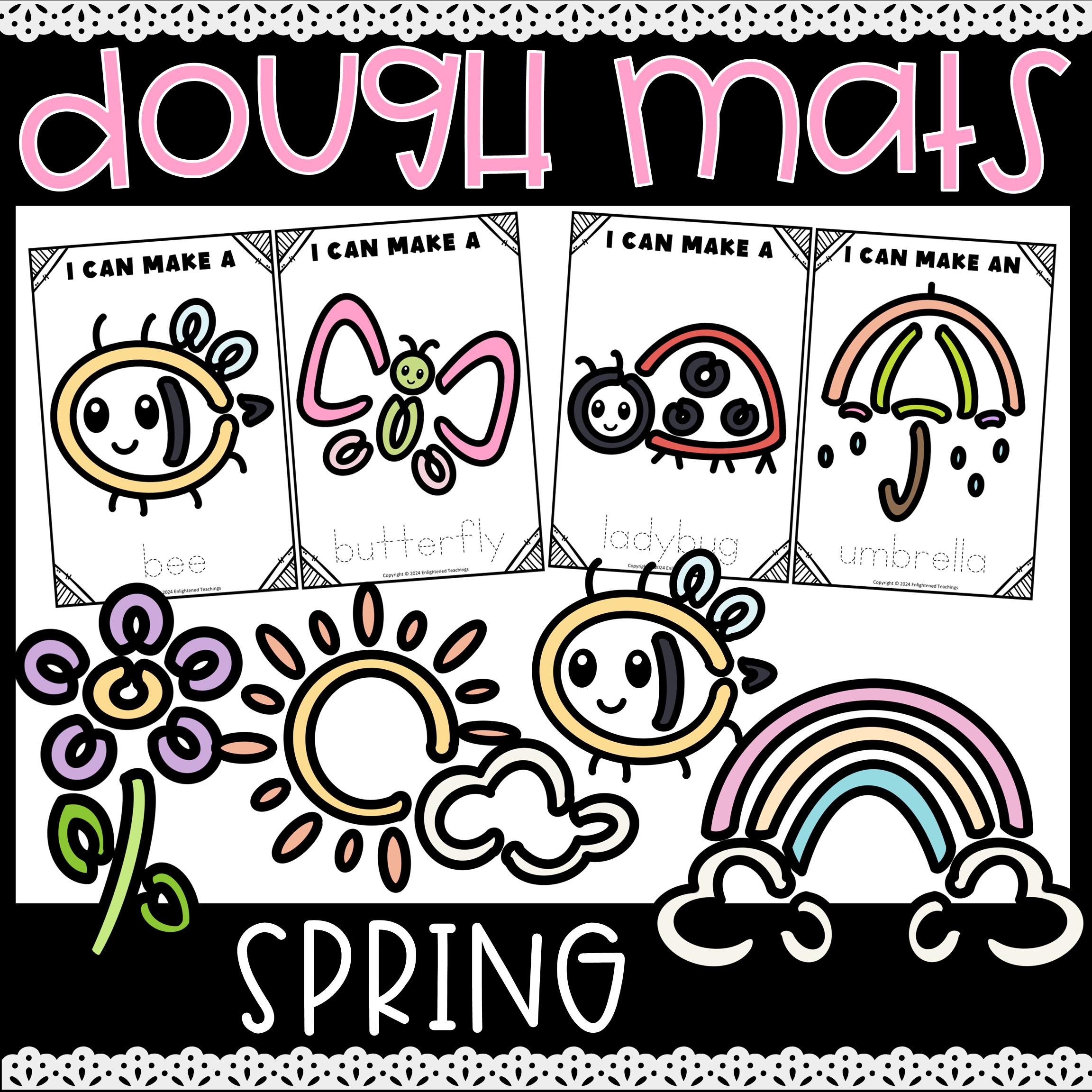 Spring Play Dough Mats Spring Playdough Mats Spring Playdoh Mats