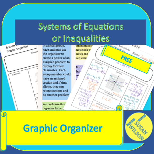 Systems of Equations and Inequalities Graphic Orgnanizer