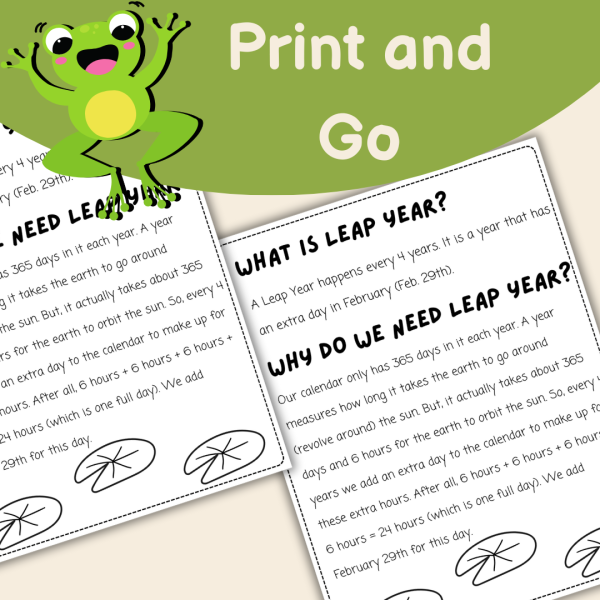 Leap Year 2024 Craft Activities | Leap Frog Printables & Writing ...
