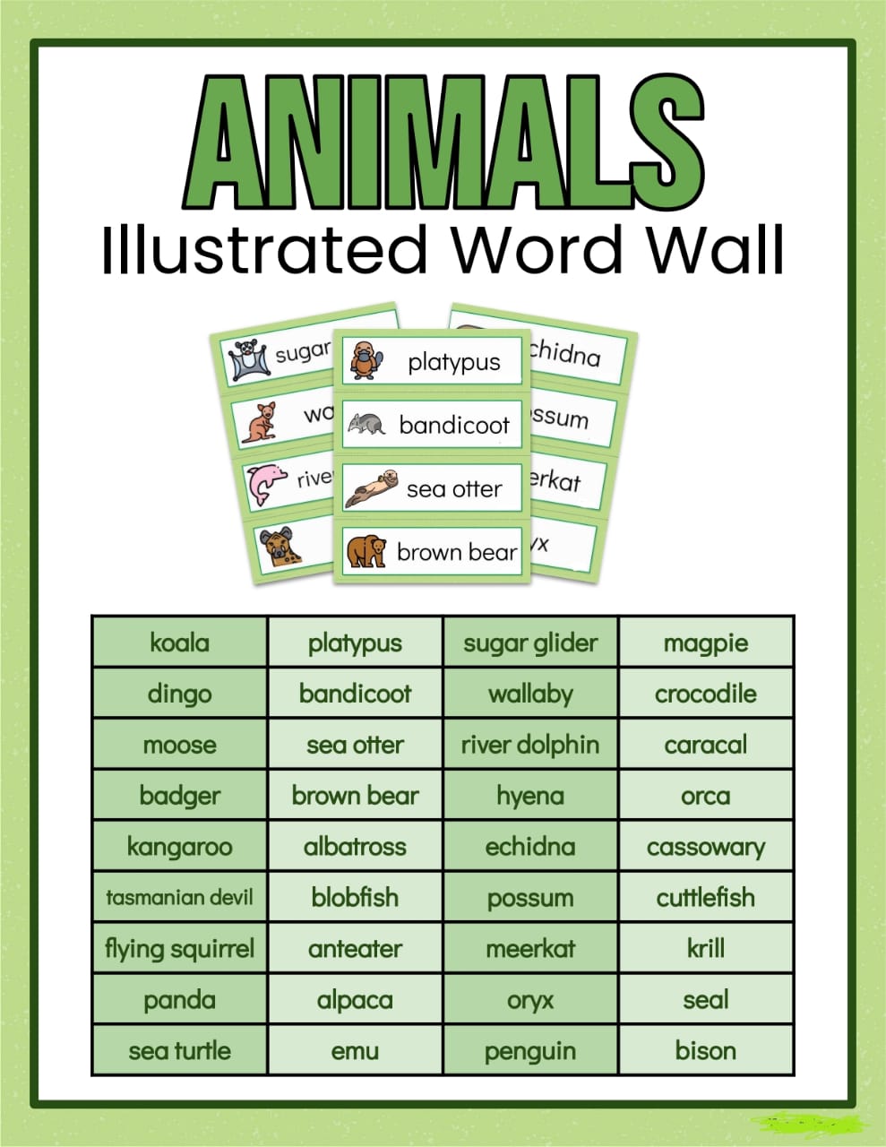 Animal FlashCards les enfants.