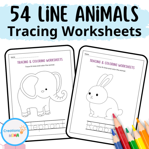 Line Tracing Animals Worksheets - Made By Teachers