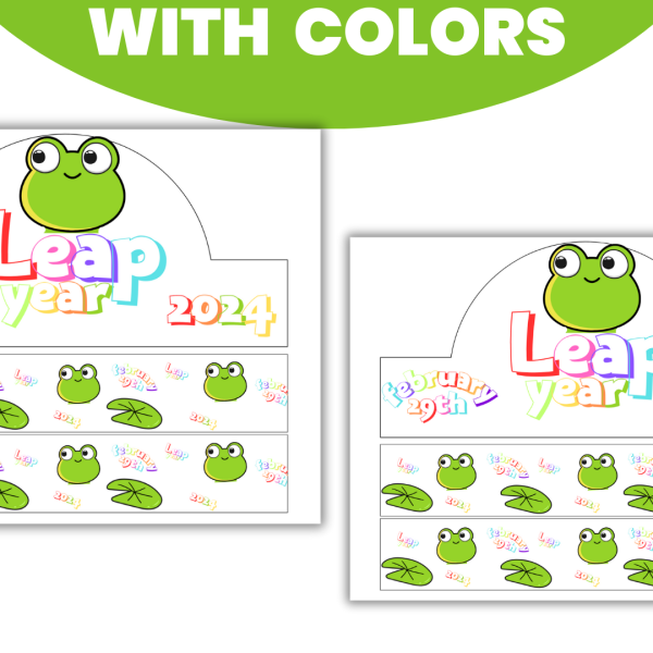 Leap Year 2024 Crown Activities &Centers|Printable Worksheet Frog Craft ...