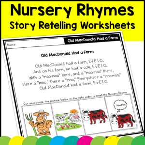 Nursery Rhymes - Story Retelling Worksheets - No Prep Printable - Made ...