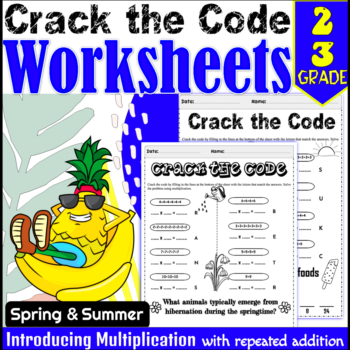 Multiplication Basics: Crack the Code of Repeated Addition - Spring & Summer