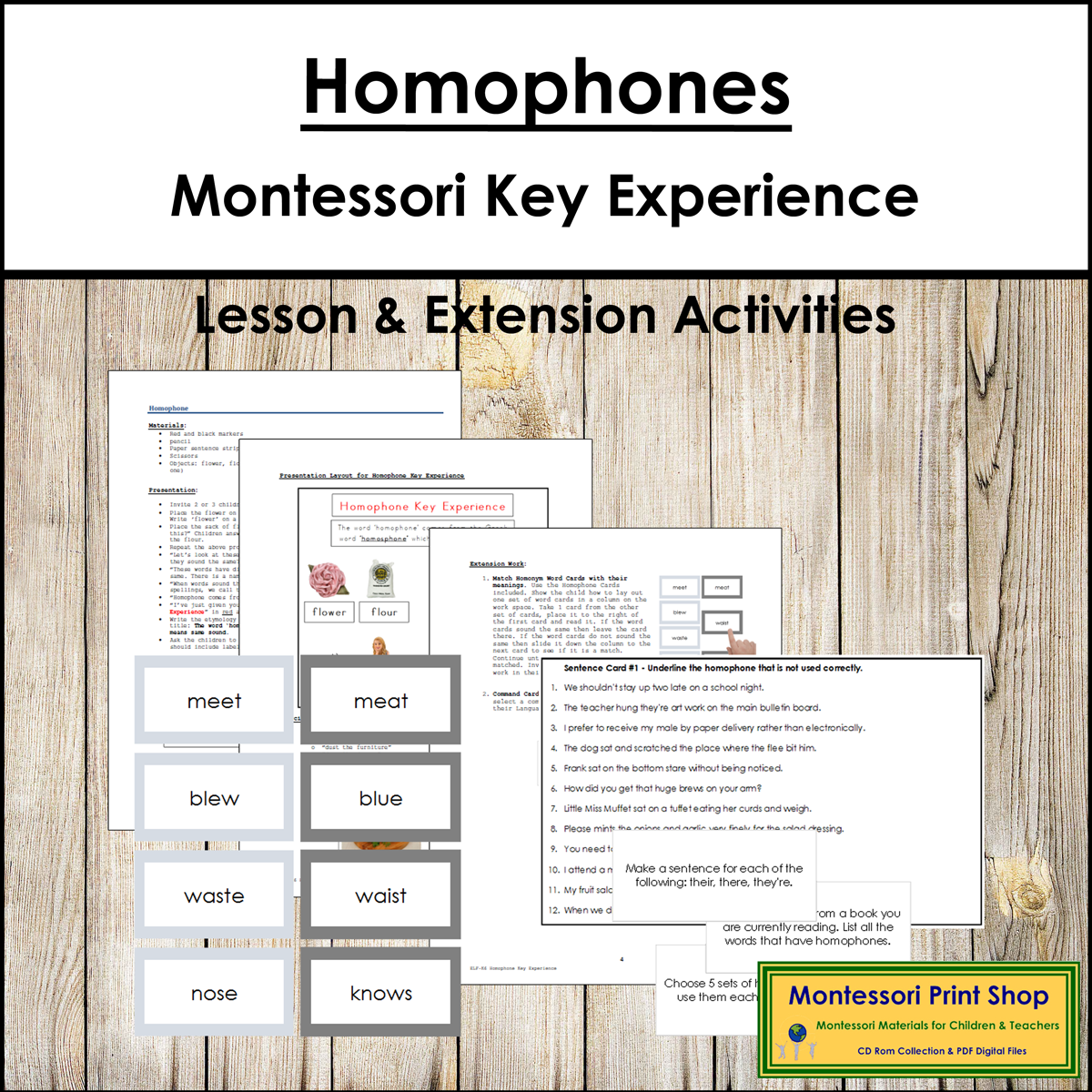 Homophones Key Experience & Materials - Elementary Montessori
