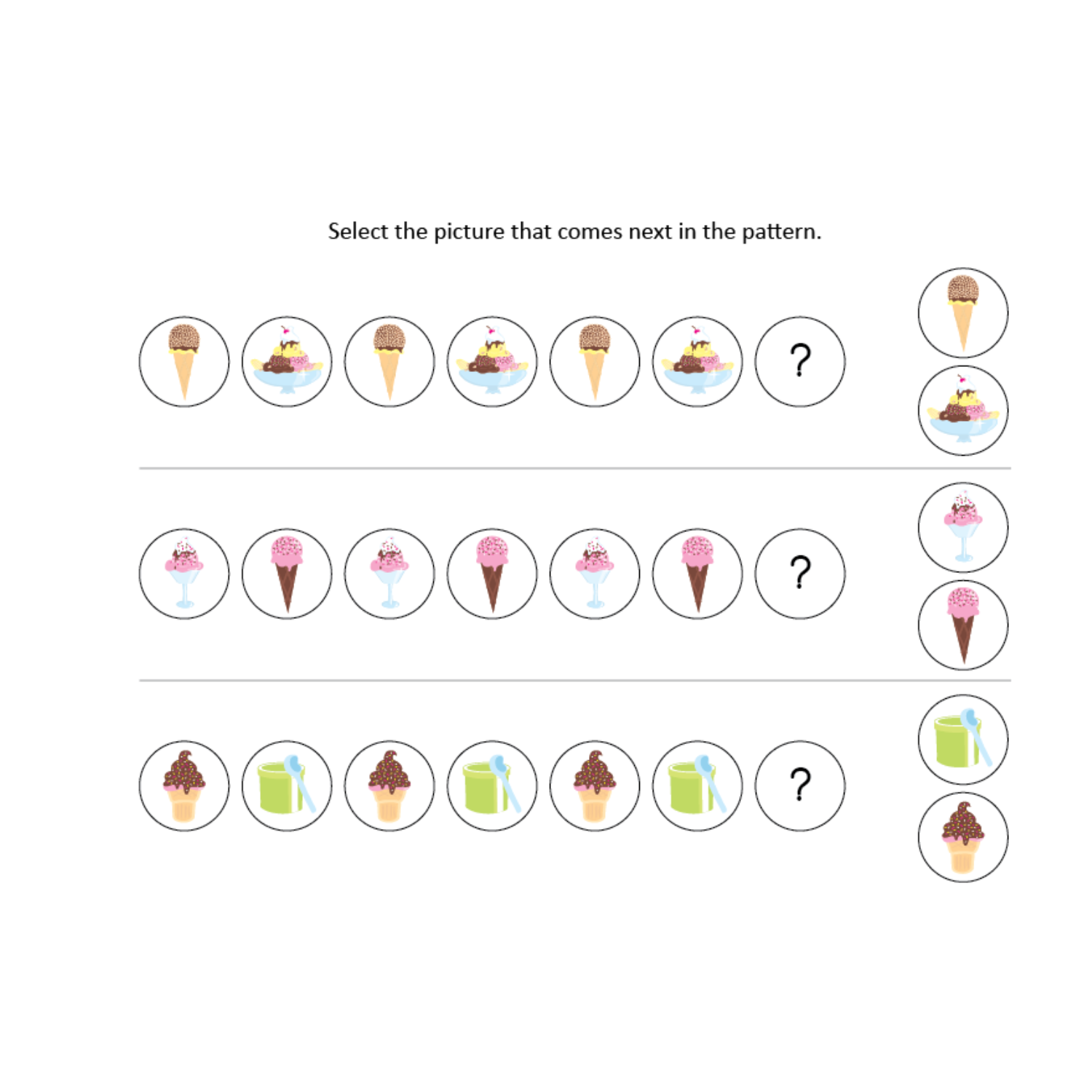 Ice Cream DoaDot Printables, Ice Cream Dot Markers Summer Activity
