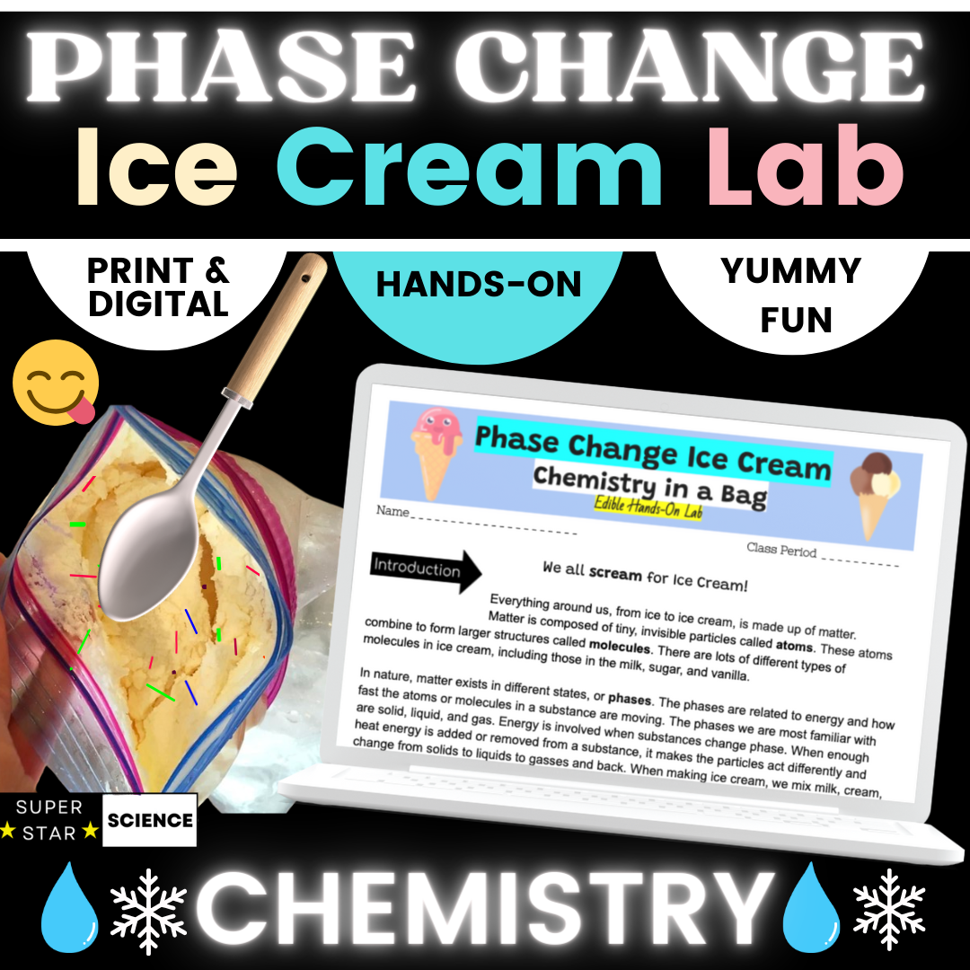 Phase Change Lab Ice Cream in a Bag Hands-On EDIBLE States of Matter Activity