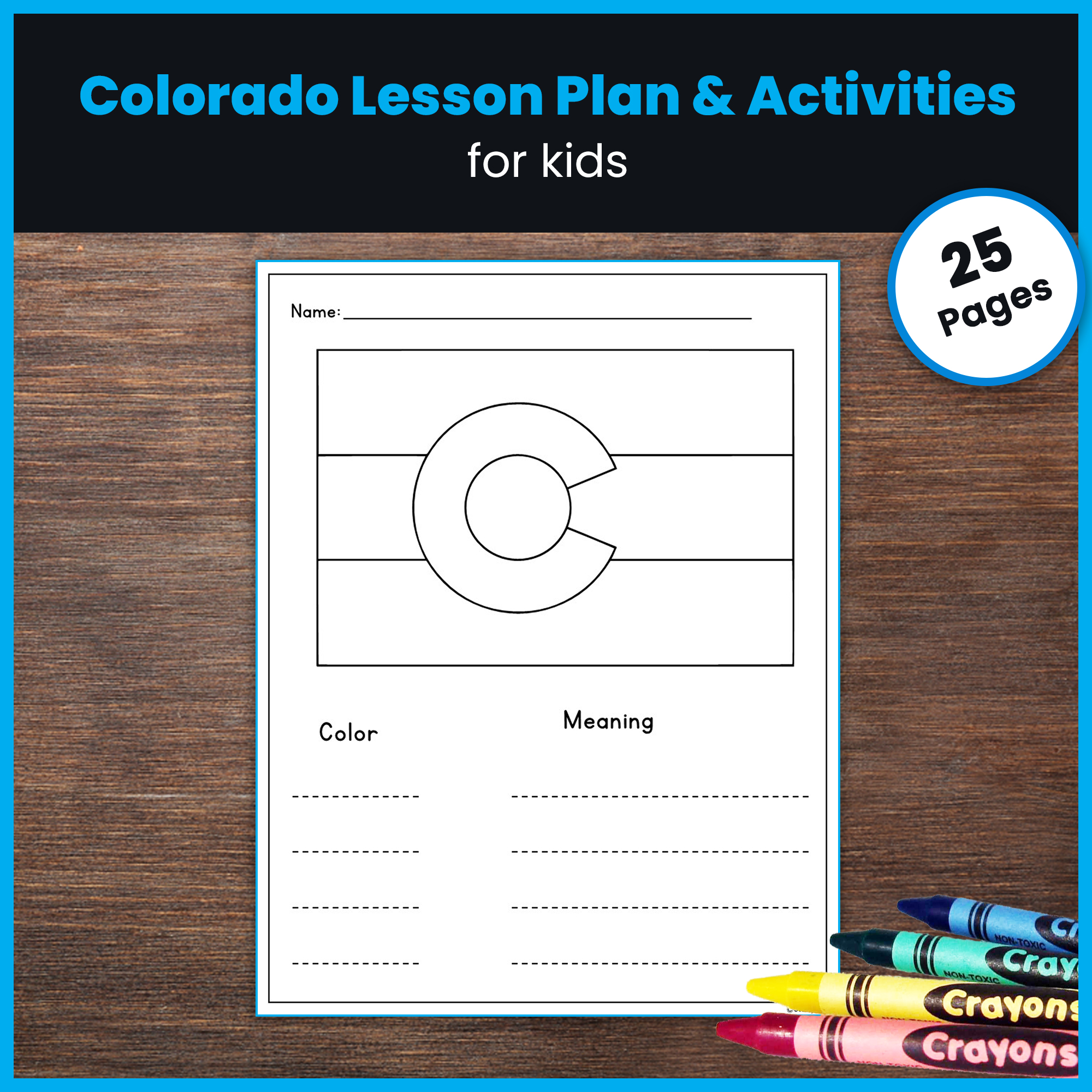 Exploring Colorado: 5-Day Lesson Plan and Maps, State History, Flags Activities