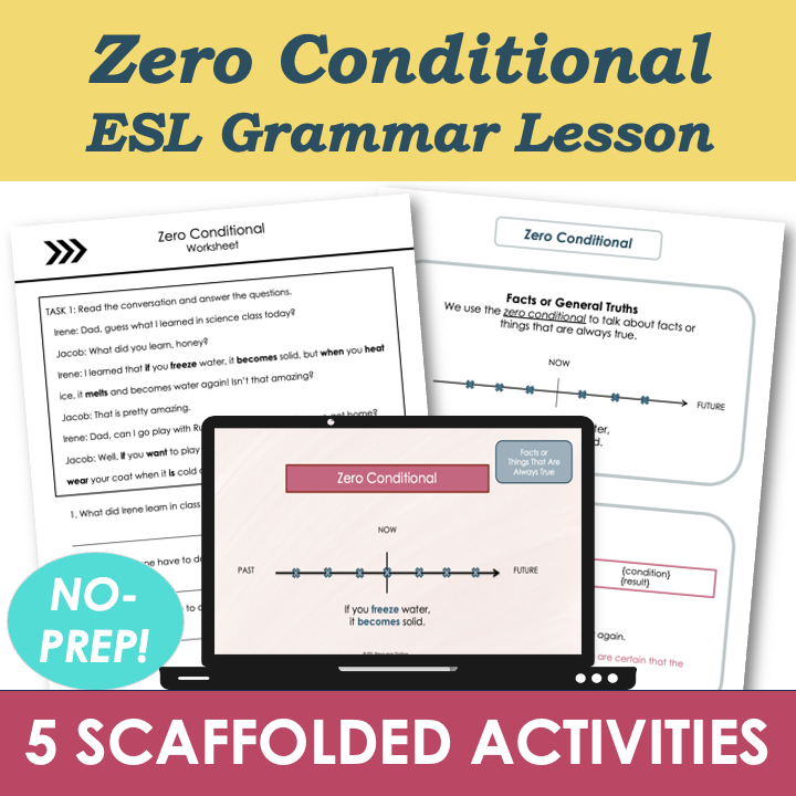 Zero Conditional - Adult ESL Beginner Grammar Lesson, Activities, Worksheets