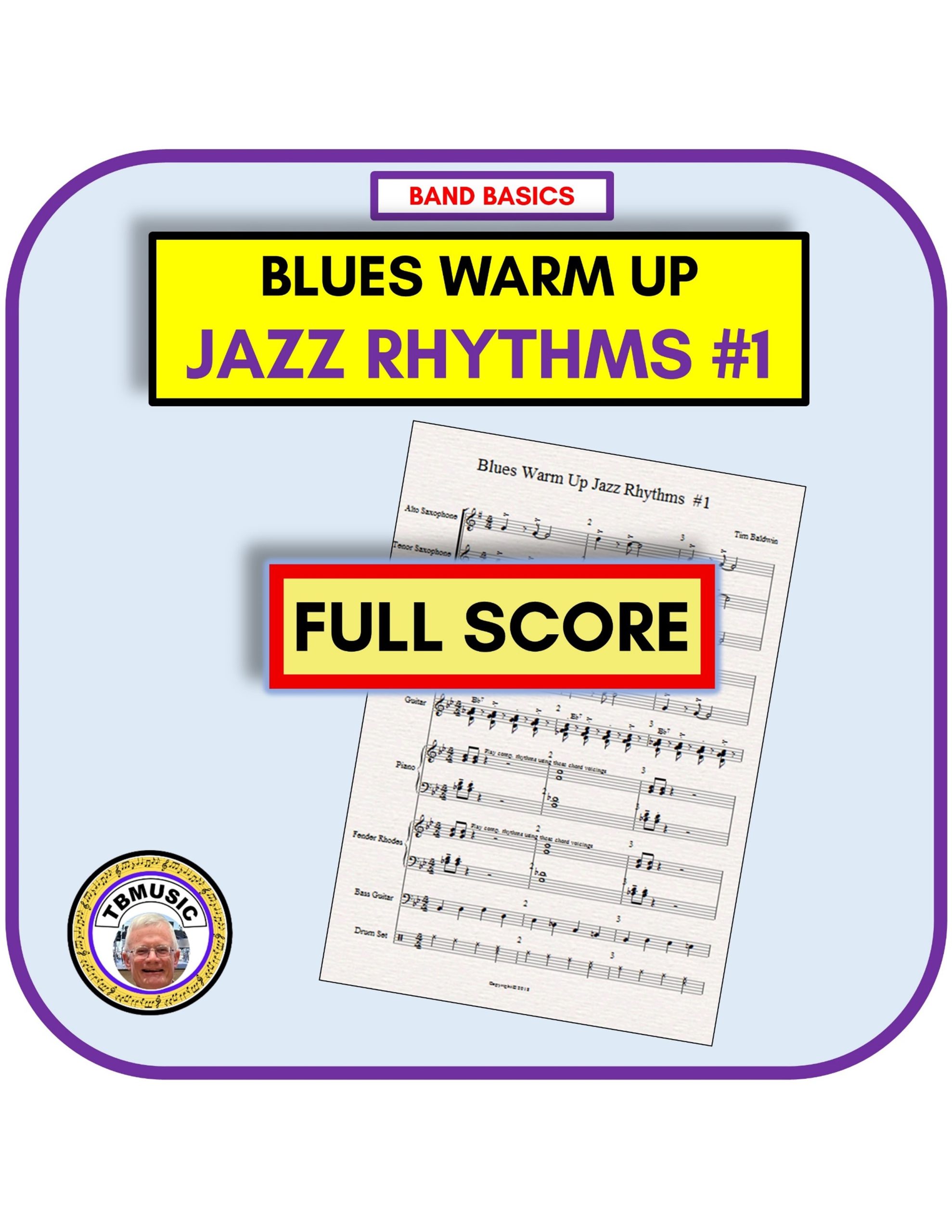 BLUES WARM UP JAZZ RHYTHMS #1 - FULL SCORE