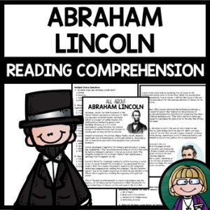 Abraham Lincoln Biography Reading Comprehension - President Day | Made ...