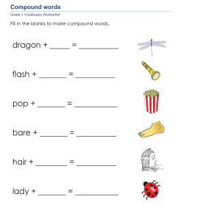 Word Wizards: Grade 1 Vocabulary and Language Skills Worksheets - Made ...