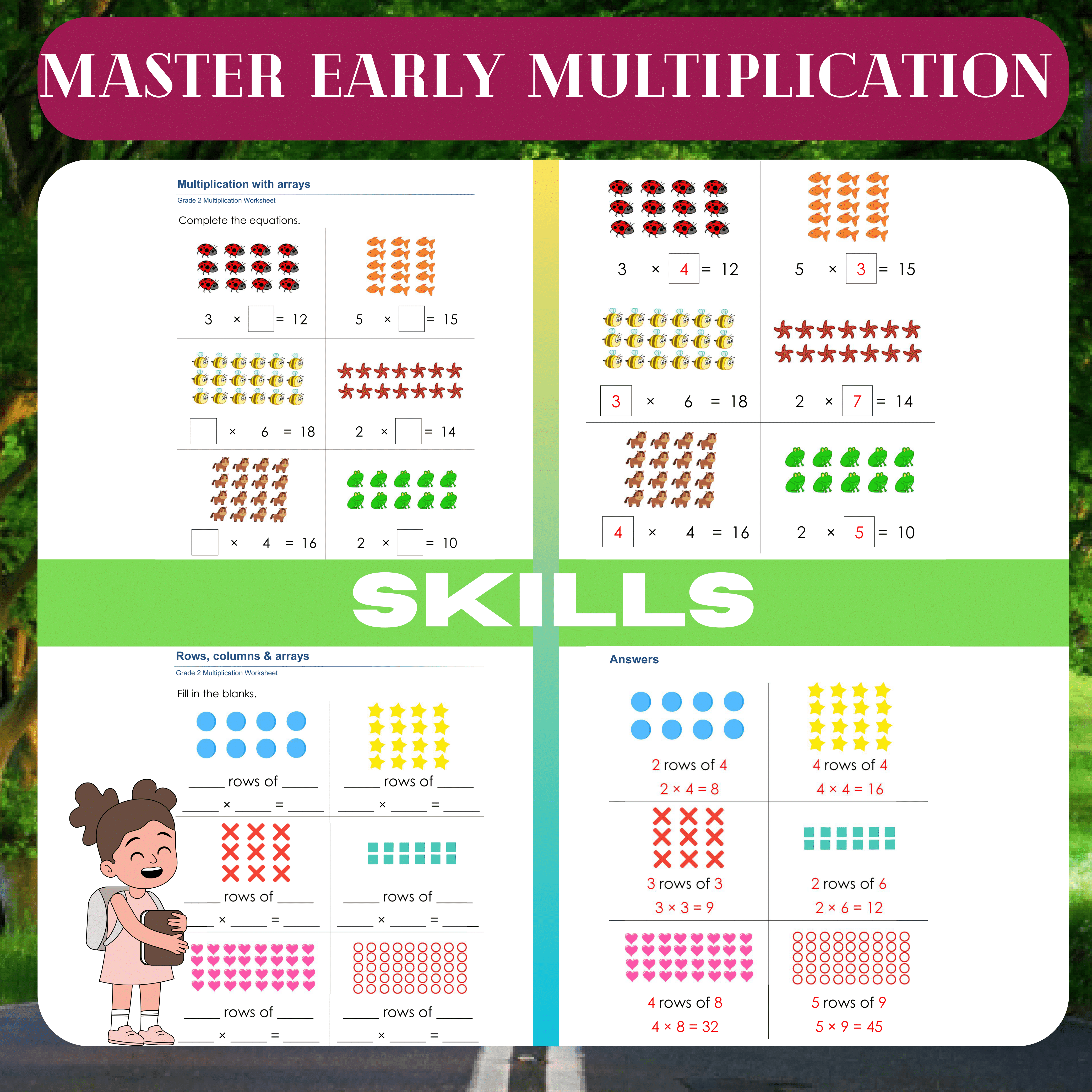 Master Early Multiplication Skills with Grade 2 Worksheets