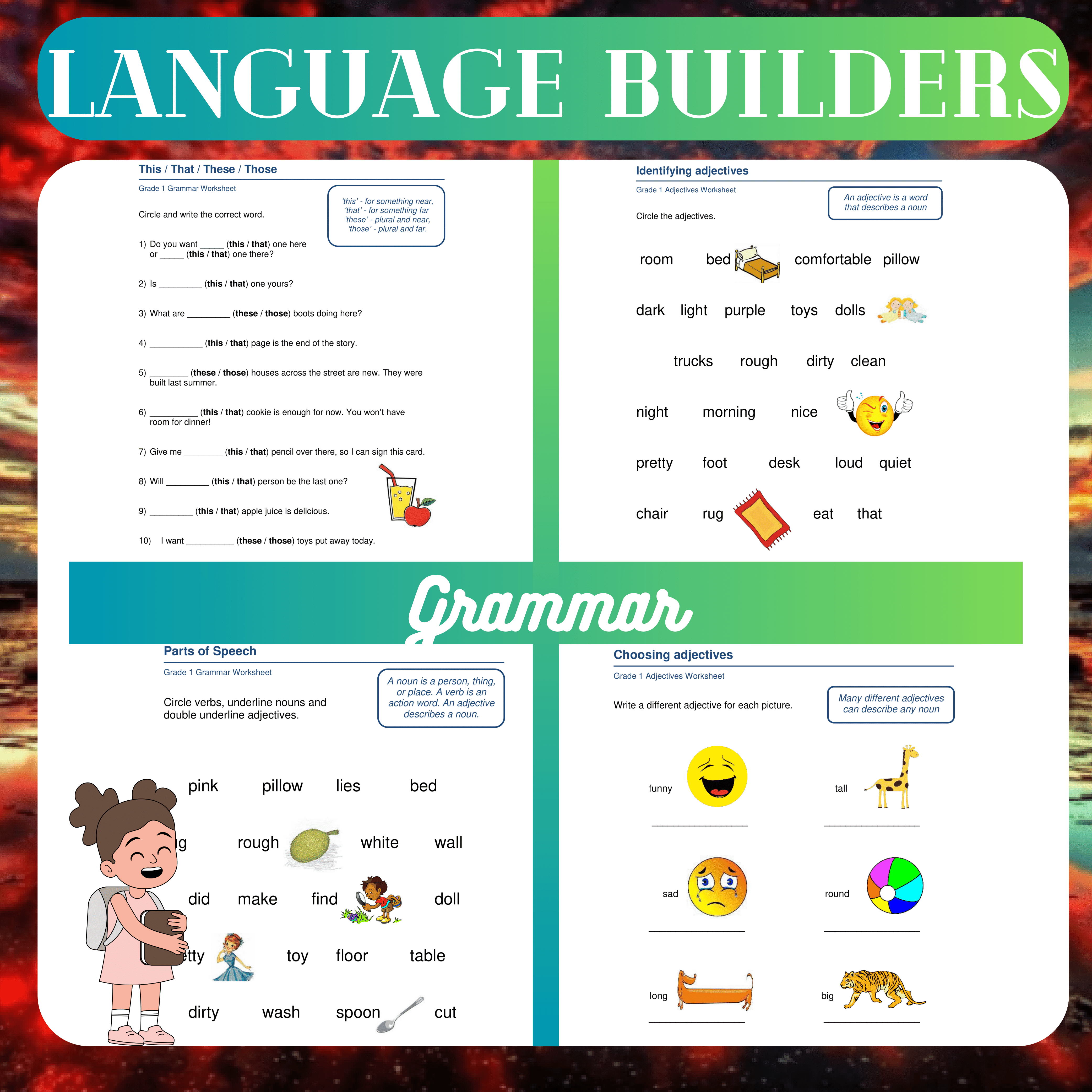 Language Builders: Grade 1 Grammar Worksheets