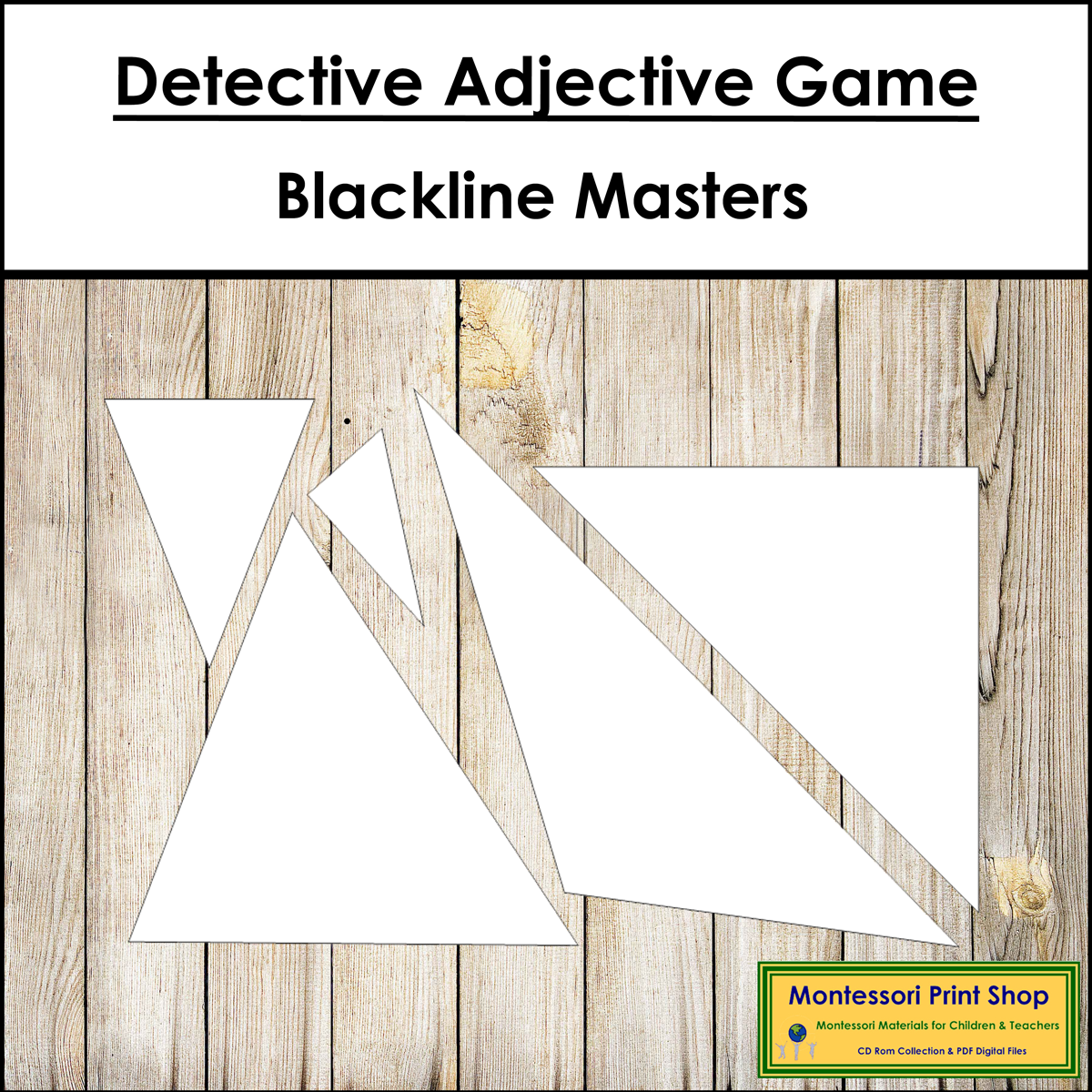 Montessori Detective Adjective Game (outlines) - Primary Grammar & Geometry