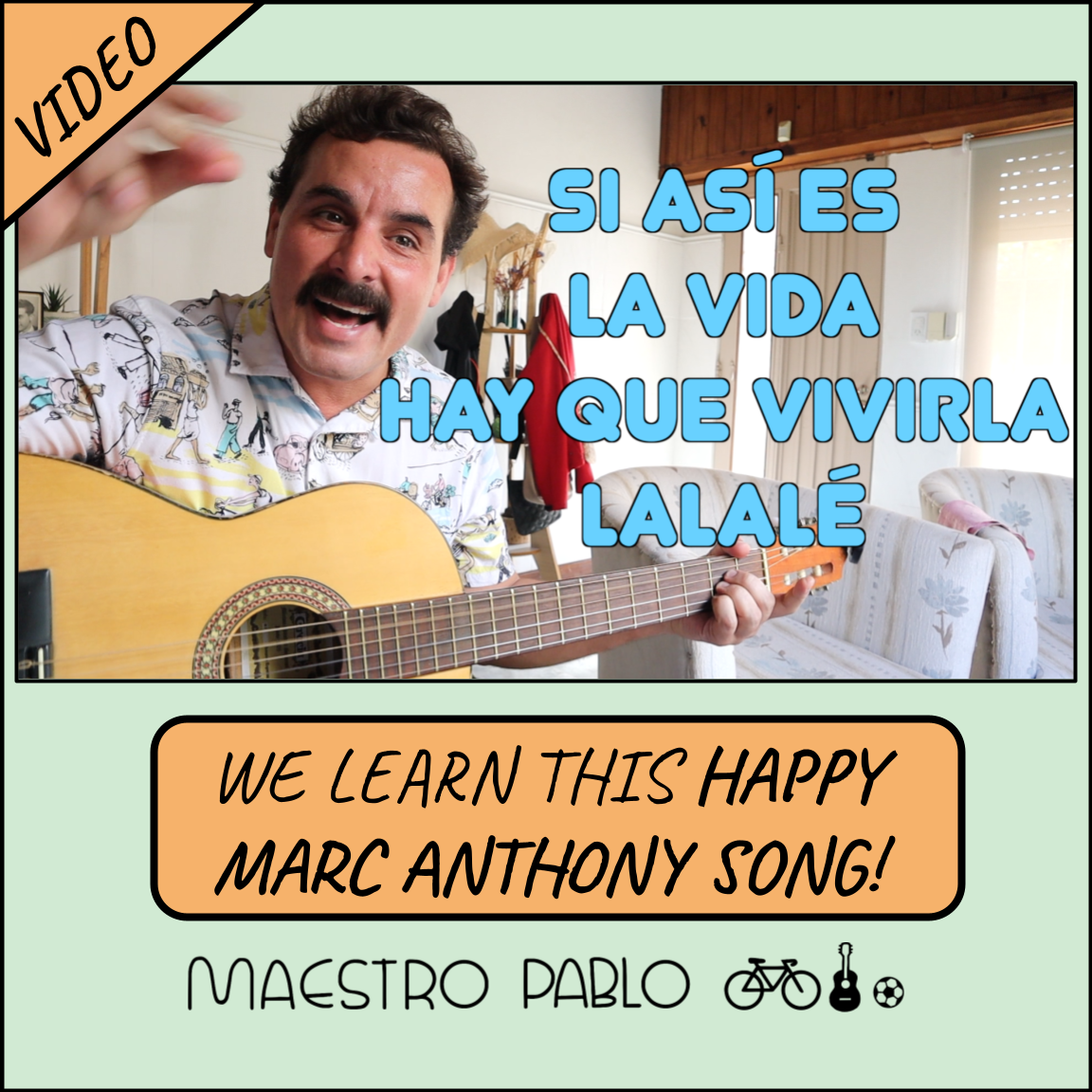 Vivir Mi Vida de Marc Anthony / Sing Along Video Song and Printable Worksheets!