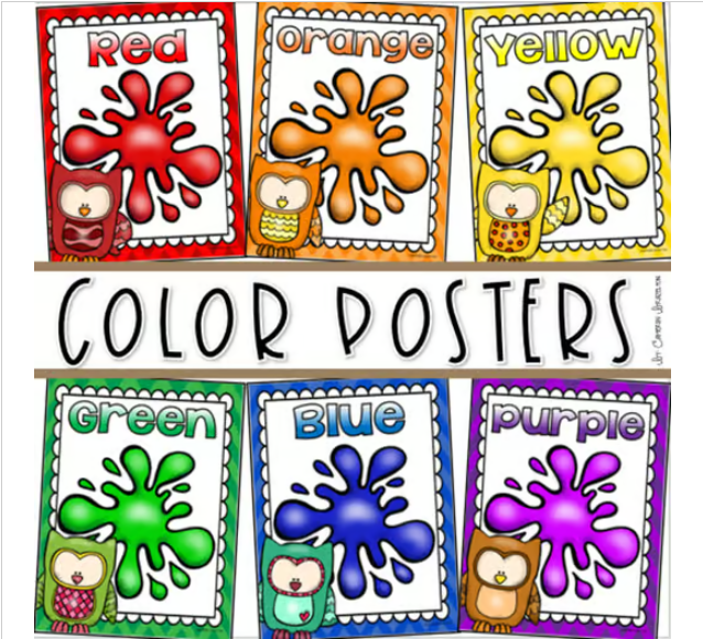 Color Posters Signs Bulletin Board Owl Forest Theme