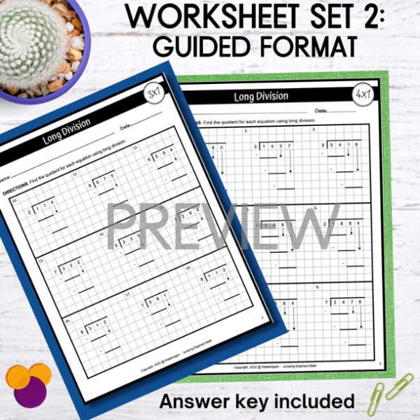 Long Division No Remainders BUNDLE 2x1 3x1 and 4x1 digit Google Slides ...