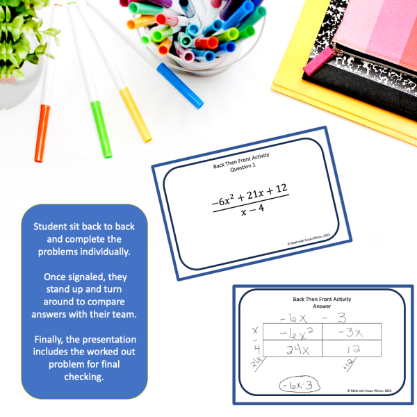 Dividing Polynomial Lesson-Guided Notes, Group Class Activity ...