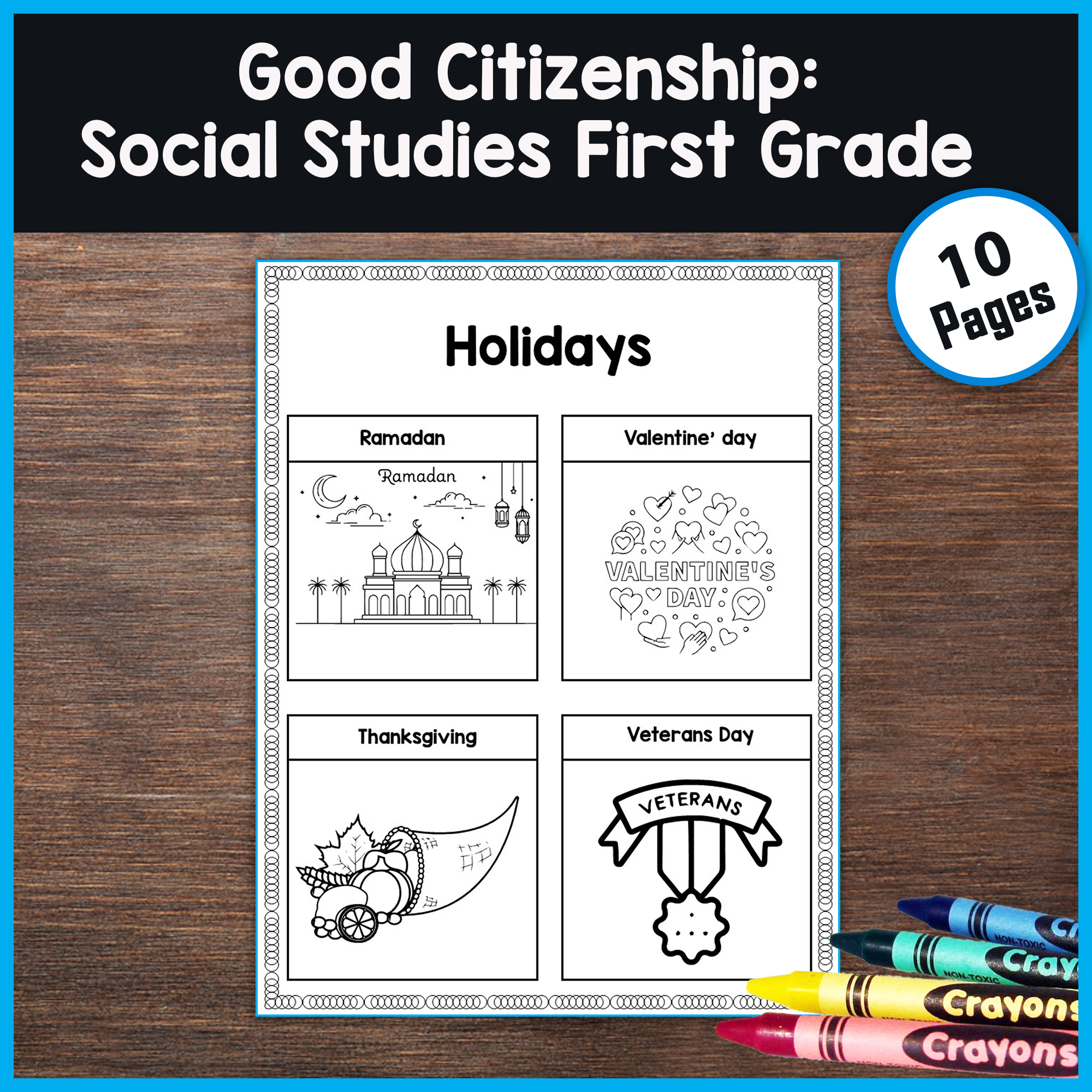 Interactive Social Studies Notebook Activities for First Grade
