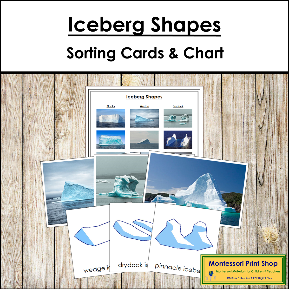 Iceberg Shapes Sorting Cards & Control Chart