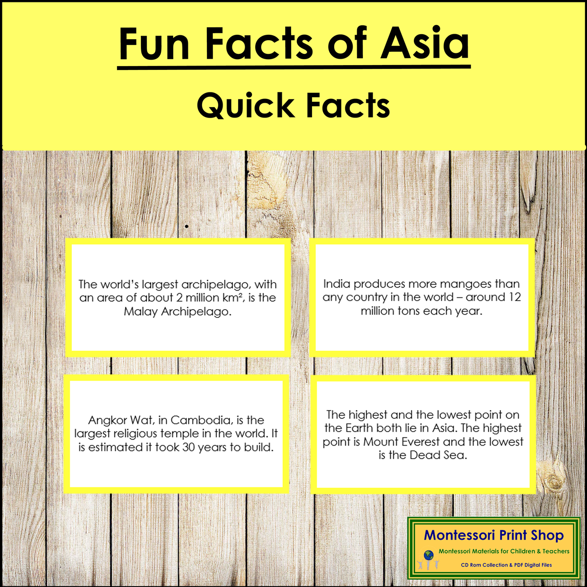 Fun Facts of Asia (color borders)