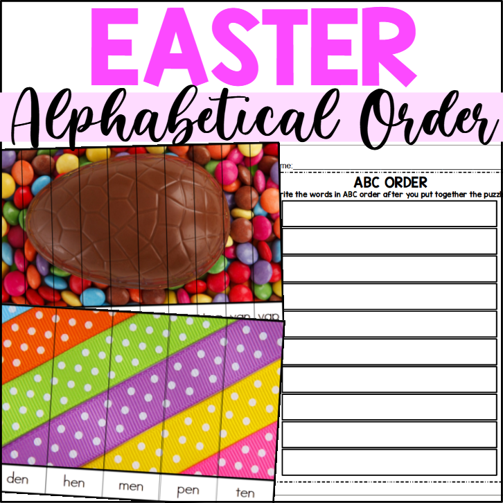Easter Alphabetical Order Puzzles