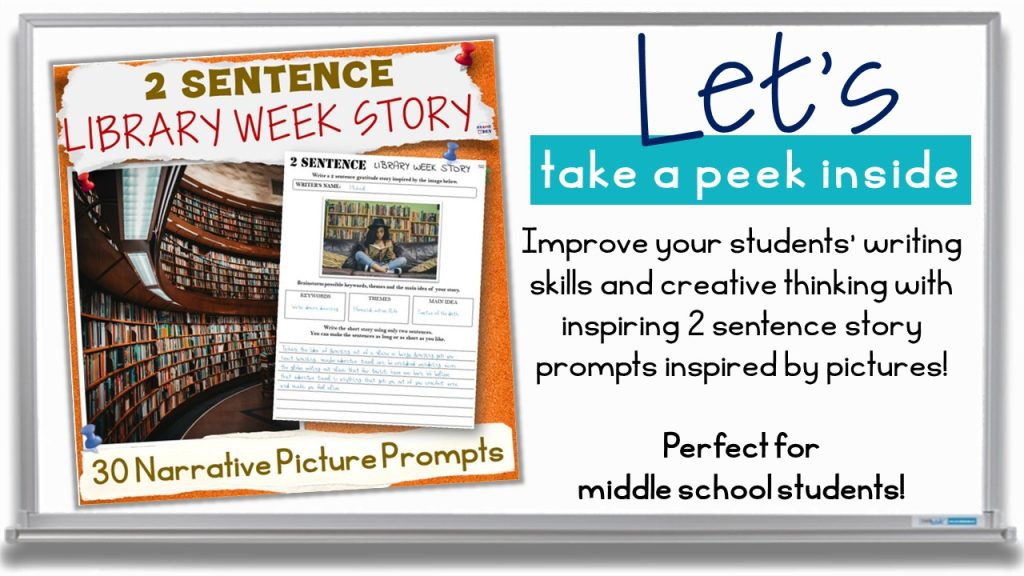2 Sentence Library Week 2024 Story Writing Activities, Narrative ...