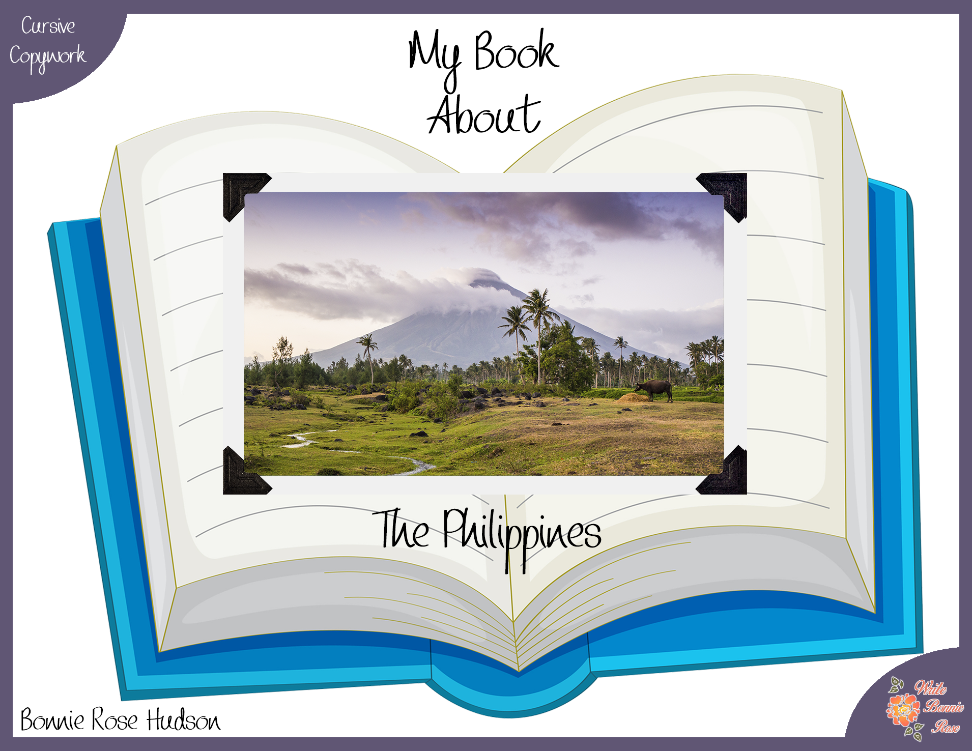 My Book About the Philippines with Cursive Copywork