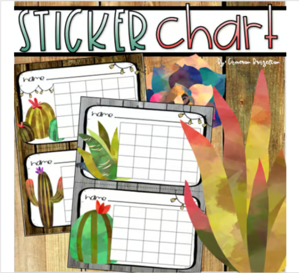 Positive Behavior Sticker Chart Reward Incentives Rustic Farmhouse ...