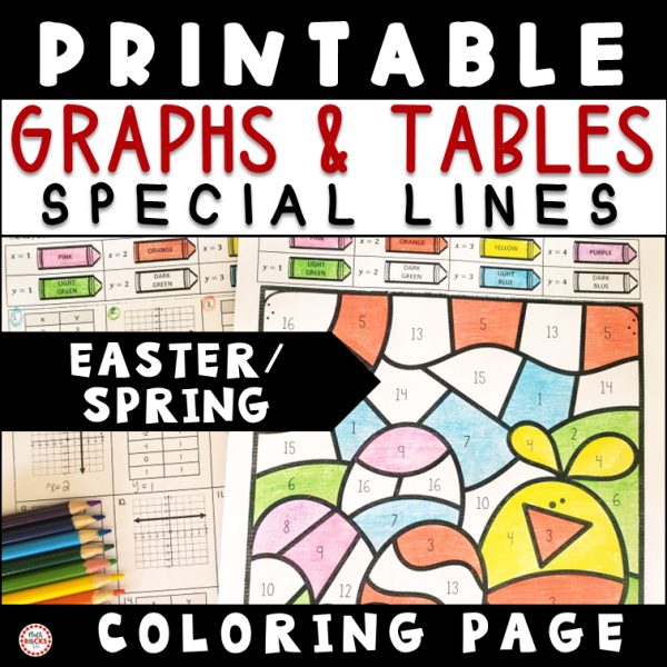 Easter Spring Horizontal & Vertical Lines From Graphs And Tables ...