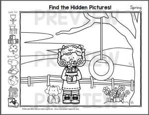Spring Hidden Pictures Worksheets - Made By Teachers