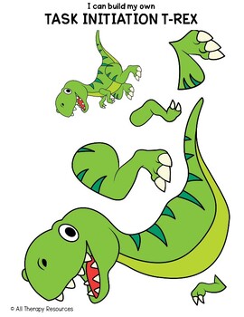 TASK INITIATION TYRANNOSAURUS - EXECUTIVE FUNCTIONING CRAFT & LESSON ...