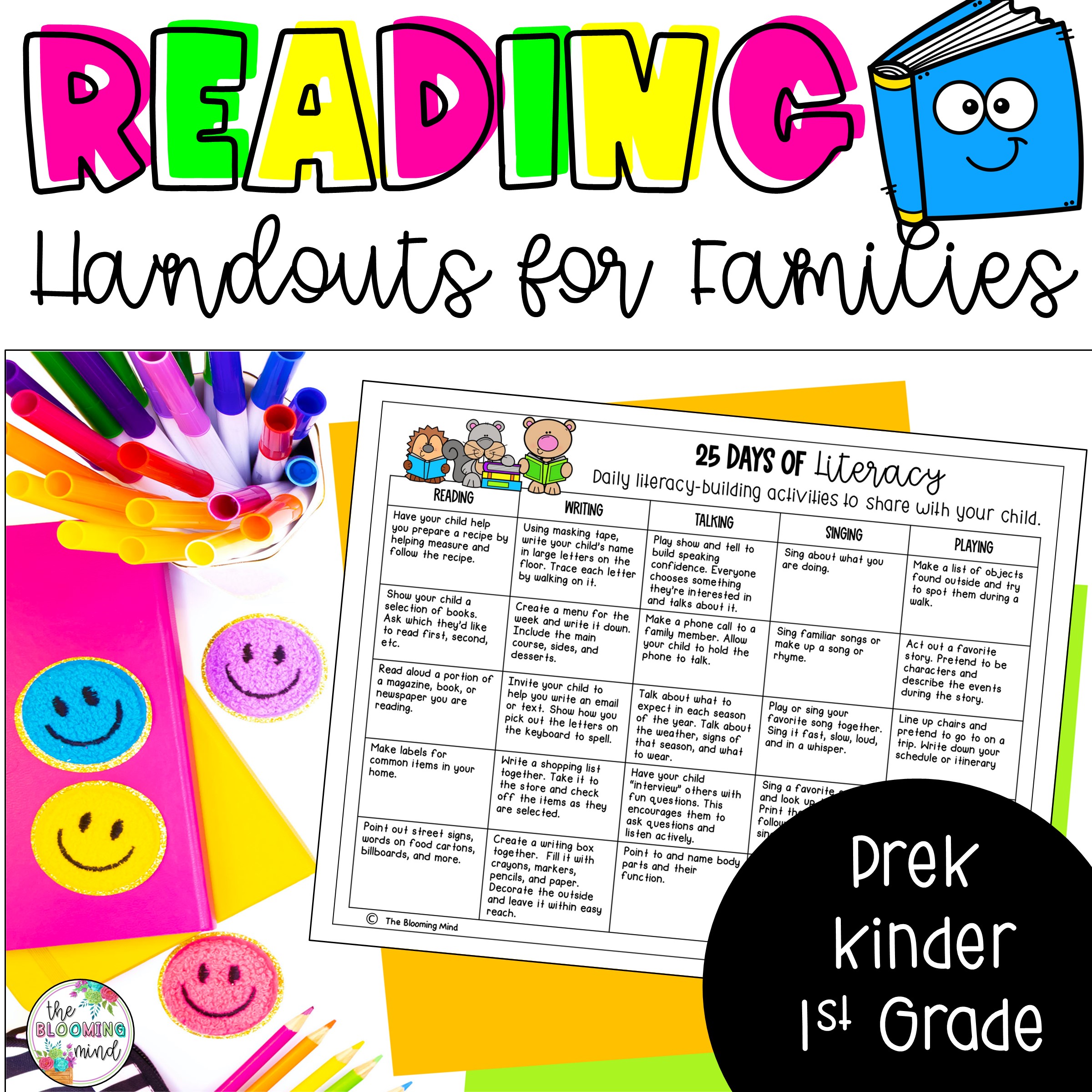 Parent Handouts for Reading Home to School Connection