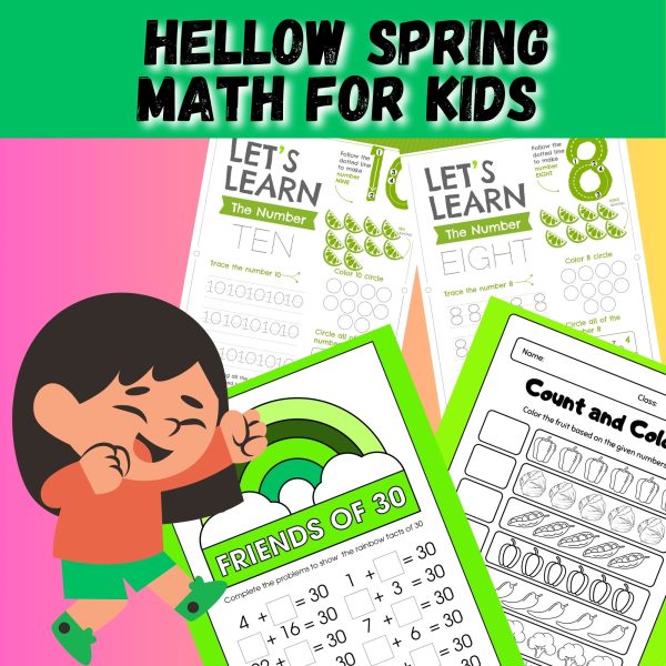 hello Spring , Activity math pages for Kids | Made By Teachers