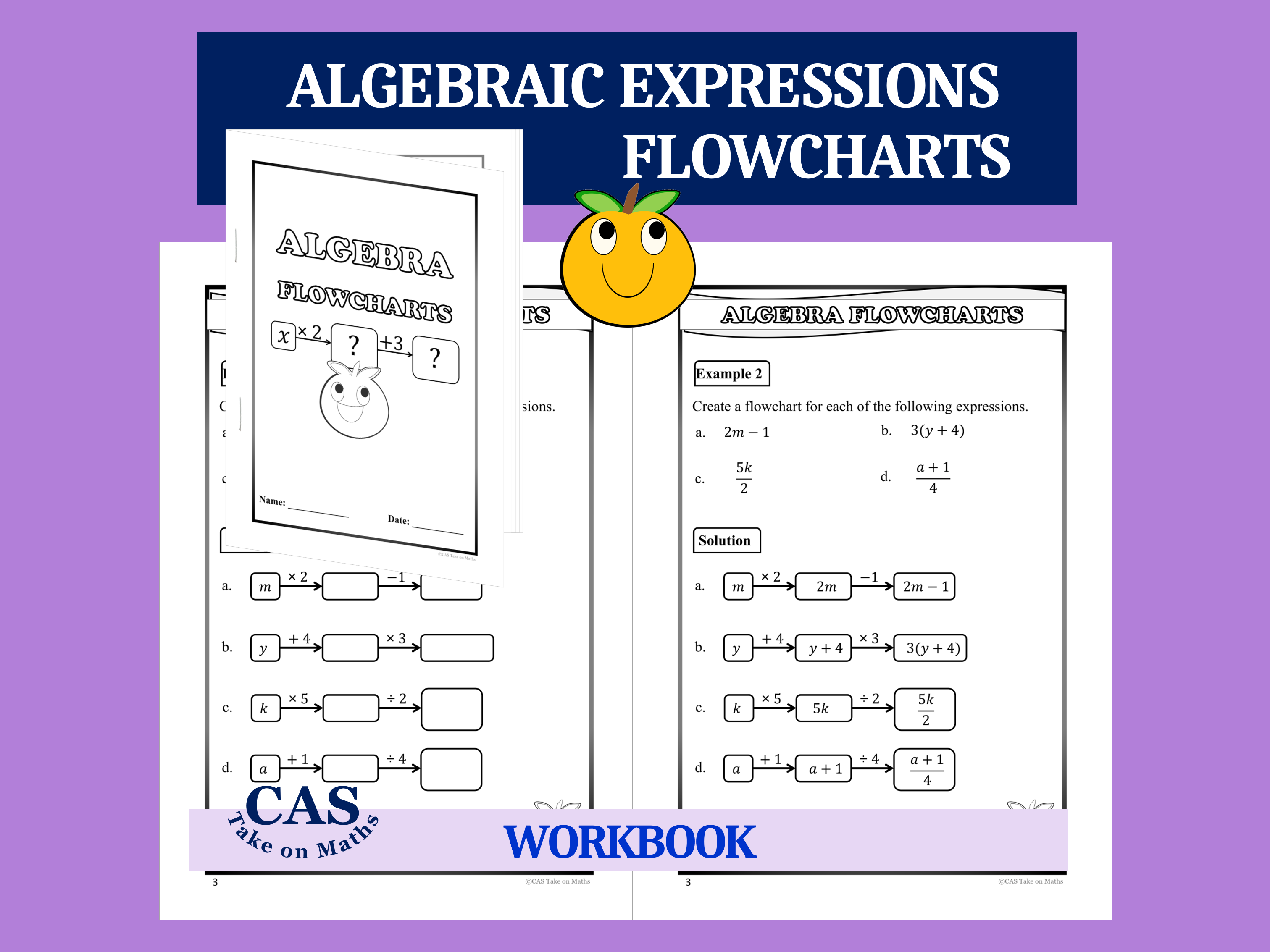 Algebra Flowcharts - Represent Algebraic Expressions on Flowcharts