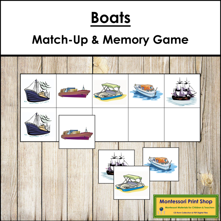 Boats Match-Up and Memory Game (Visual Discrimination & Recall Skills ...