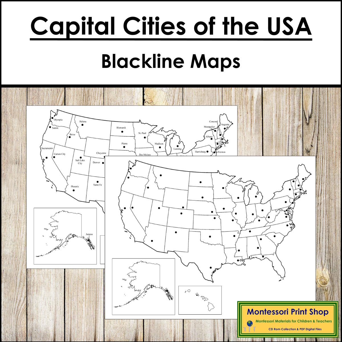 Capital Cities of the United States of America Control Map and Master