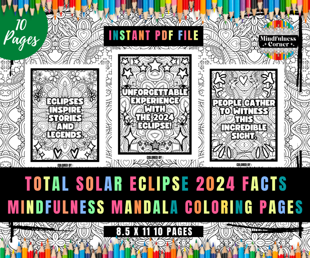 Total Solar Eclipse 2024 Facts, 4th Grade Relaxing Coloring Pages, No ...