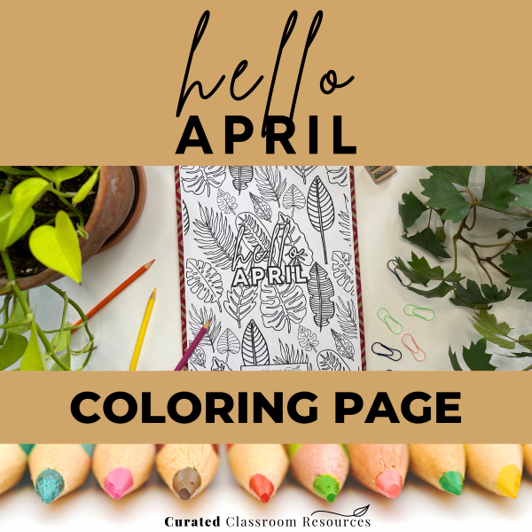 Printables April Spring Hello April Coloring Sheet — Spring Activities | Made By Teachers