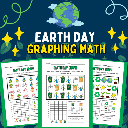 Earth Day Graphing Math Worksheets: April Math Activities for toddlers ...