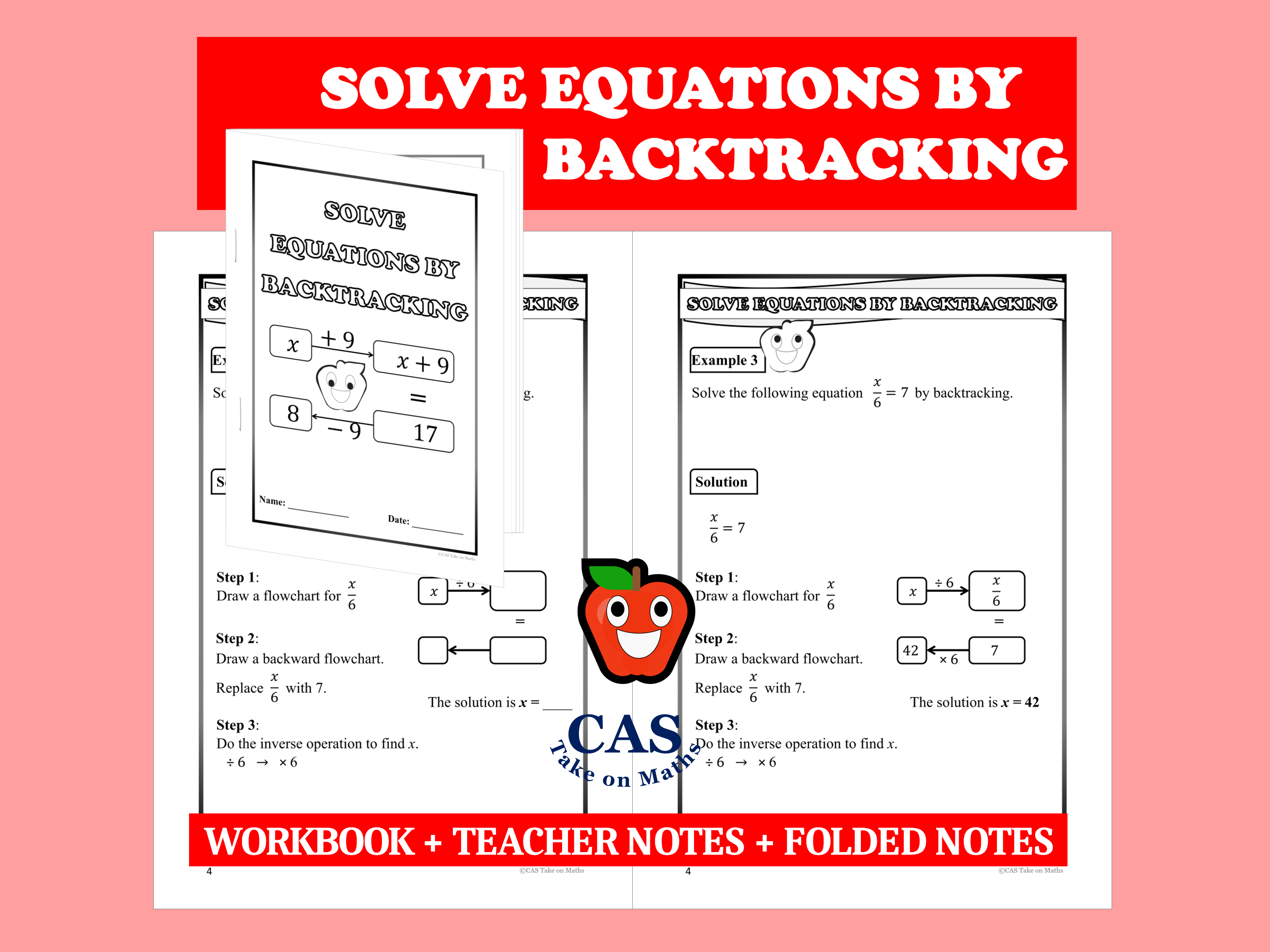 Solve One & Two Step Linear Equations by Backtracking Flowcharts