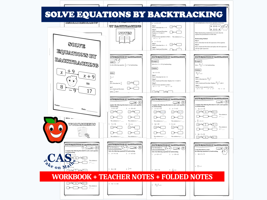 Solve One & Two Step Linear Equations by Backtracking Flowcharts | Made ...