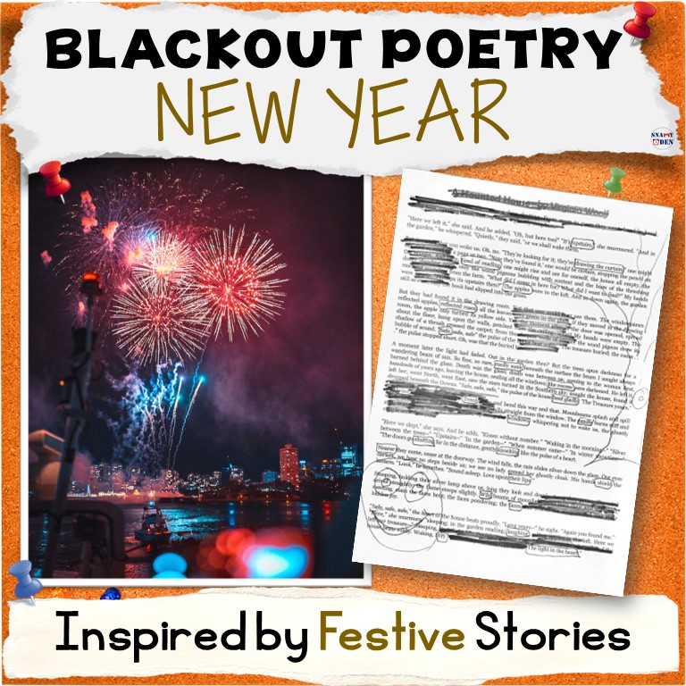 New Year Blackout Poetry Inspired By Short Stories - Poem Writing Templates