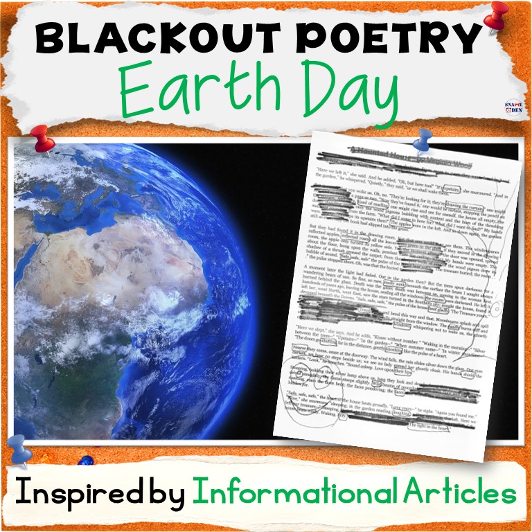 Earth Day Blackout Poetry Inspired By Articles - Poem Writing Templates