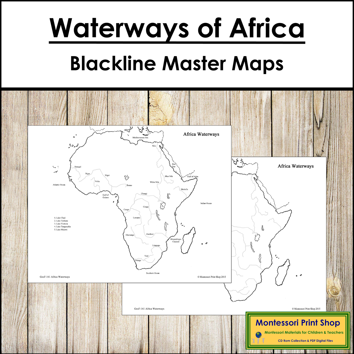 Waterways of Africa Maps - Blackline Masters
