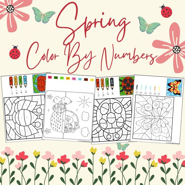 Spring Activities Color By Number Math Worksheets Add & Subtract ...