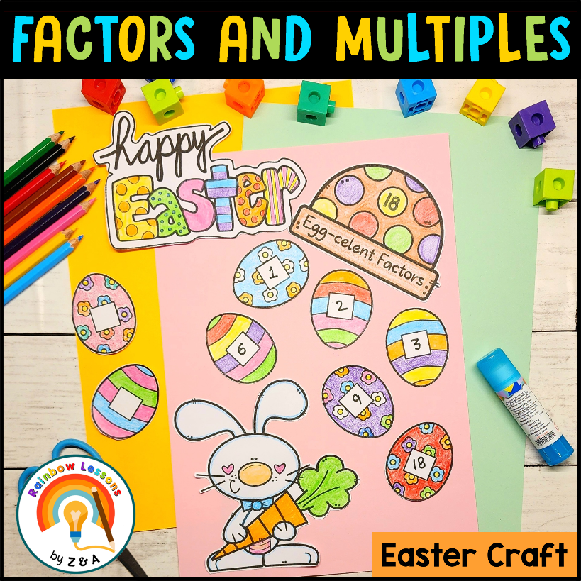 Easter Math Crafts | Factors and Multiples | Easter Math Activities | Craftivity